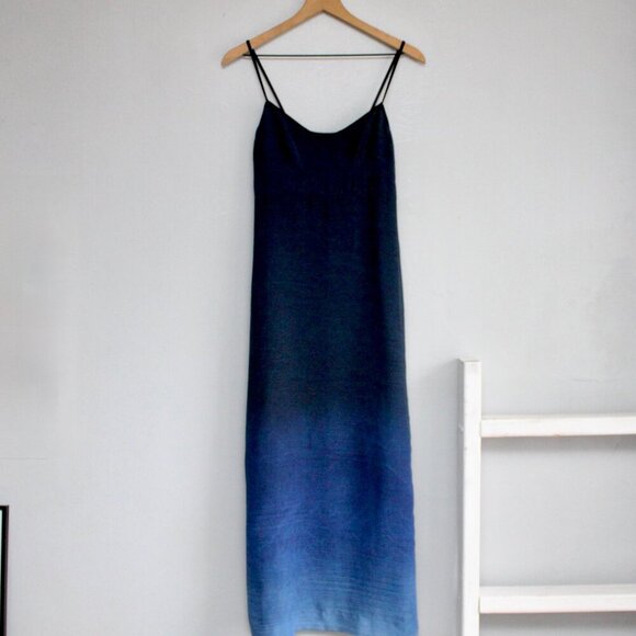 Esprit Dresses & Skirts - Esprit De Corp VTG 90s Y2K Blue Ombre Gradient Spaghetti Strap Maxi Dress sz XS